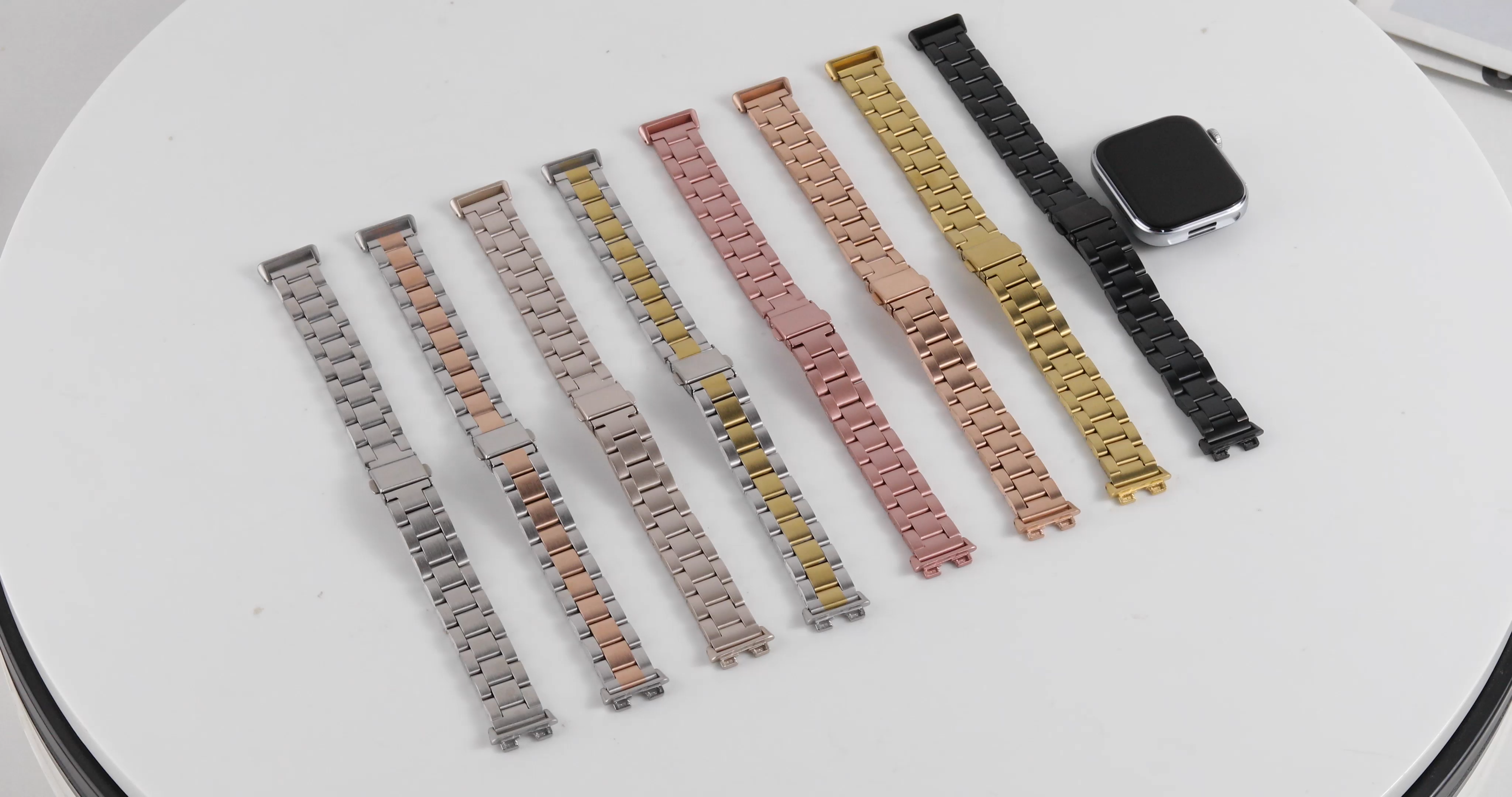 Premium Stainless Steel Band for Huawei Band 10/9/8 NFC - Metal Replacement Bracelet Business Style Strap for Men and Women