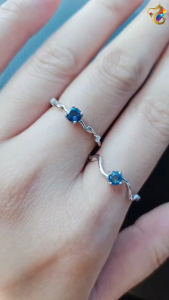Collection Grade London Blue Topaz S925 Silver Rings (2 Types to Choose)