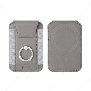 Magnet Wallet & Card Holder Pu Leather Magnetic Ring Stand Cardholder Men Women Cell Phone Case for Iphone 12 13 14 15 16 Pro