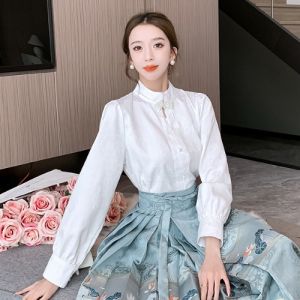 New Chinese Style Hanfu Semi-skirt Set Womens Spring Autumn Small Size Complete Outfit A-line Shape Other Material 100%