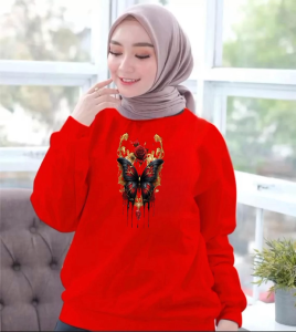 Kaos Wanita Lengan Panjang: Baju Atasan Trendy Kaos Kasual>Ready Size M L XL XXL