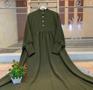 Kaftan Lidya Super Jumbo LD 220 CM Bahan Crinkle Airflow Premium