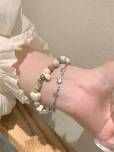 Delicate Double Layered Beaded Star Rock Bracelet for Women Luxury Minimalist Fashion Jewelry Gift for Best Friend