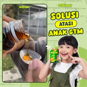 Gizidat Madu Penambah Nafsu Makan Anak  Suplemen Penambah Berat Badan Anak - 130 mL