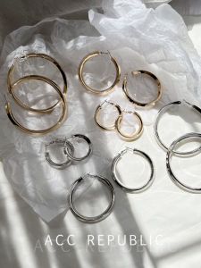 Exaggerated Fashion Hoop Earrings Womens Personality Large Circle Ear Jewelry Stylish Dangle Earrings Alloy Silver Gold Plated