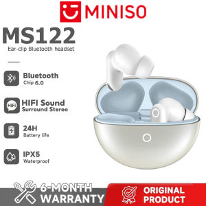 1-Year Warranty — MINISO MS122 (New Release): Wireless Bluetooth Headphones featuring Hi-Fi Audio Quality Bluetooth 6.0 Portable Design Intelligent Noise Cancellation and IPX5 Water Resistance