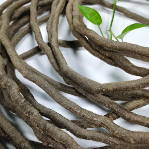 ต้นไม้ประดิษฐ์ PVC กันไฟของตกแต่งหวายสำหรับสัตว์เลี้ยงปีนต้นไม้ภูเขาเทียมท่อหวายพันรอบแบบแขวนเพดาน