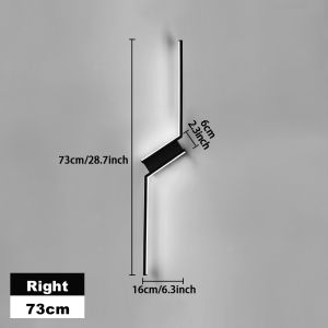 YnL | Nordic Wall Lamp Minimalist LED Long Wall Lamp Bedroom Bedside Wall Sconces Living Room Home Light Fixture Indoor Lighting