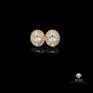 B1622 Bông tai nữ đính đá baguete cao cấp thiết kế sang trong JOJO