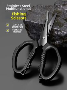 Multifunctional Stainless Toothed Blade Fishing Scissors
