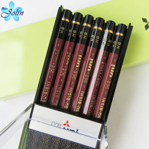 Mitsubishi Uni Hi-uni Red Pencil Box Set for Writing And Drawing Business Students Stationery Graphite Pencil Single Color