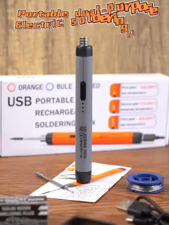 【SG Seller】Smart Electric Soldering Iron Kit 800mAh 5V 8W Mini Wireless Adjustable Temperature 300-450℃ Intelligent Welding Soldering Tool
