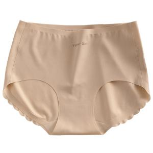 JIAZINI | Seamless Pure Cotton Ice Silk Womens Underwear Triangle Shorts Mid Waist Sports Briefs Comfortable Breathable Summer Panties