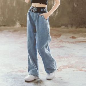 กางเกงยีนส์ ขาฤดูใบ ไม้ผลิกางเกงเด็ก กว้าง-กางเกง ขาบาน กลางความยาว