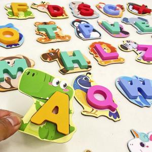 Educational Alphabet Building Blocks 26 Letters Puzzle Cognitive Matching Kindergarten Early Education Enlightenment Toys for Kids