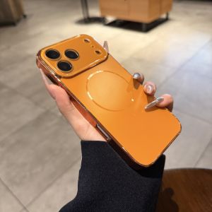 AO.HU | Universal Fit Phone Case Matte Orange Electroplated Full Protection