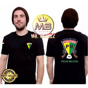 Kaos Polisi Militer Lengan Pendek / Baju Polisi Militer PM / Tshirt Pria / Kaos Oblong Premium