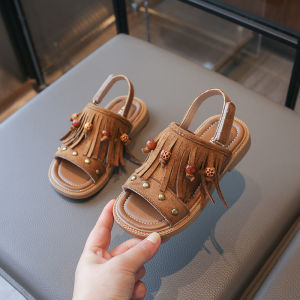 Bohemian Fringe and Studs Girls Sandals