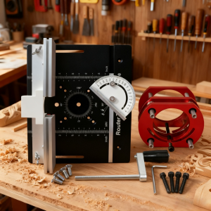 1 Set Aluminum Router Table Insert Plate or Router Lift for 65mm Diameter Generic Trimming Machine W/ Miter Gauge Profile Fence