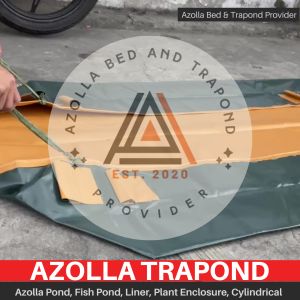 Rubberized Azolla Bed Trapond Fishpond - 2x4x1ft with Rope - Original CKM & MARUYAMA S400 - Perfect for Koi, Hito, Biofloc, and Lona - Azolla Plant Seeds Starter Kit - Fish Pond Accessories and Supplies