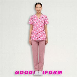 Gooduniform Scrub Set | Stretch Fabric | Breathable | Lightweight | Printed | Medical Uniform