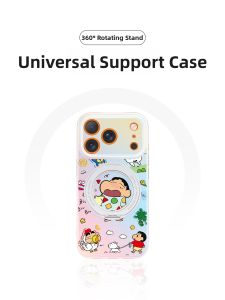 VORRYELL | Cartoon Cute Girl Rotatable Magnetic Stand Phone Case for New iPhone