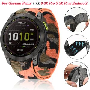 26mm Hook Loop Nylon Strap Belt For Garmin Fenix 7 7X 6X 6 Pro 5 5X Plus/Garmin Smartwatch Bracelet/Approach S60/S62 Correa