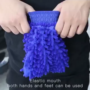 Car Wash Glove Chenille Mitt Microfiber Soft Hand Glove Washing Towel Sarung Tangan Basuh Kereta