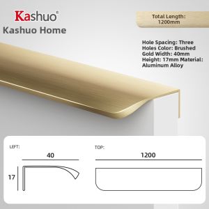 TAOKOU | Invisible High-end Modern Minimalist Black Long Edge Handle for Wardrobes No Drilling Required
