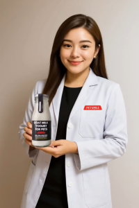 (2ขวด) โยเกิร์ตนมแพะและดอกคาโมมายล์ออร์แกนิกเพื่อสุขภาพสัตว์เลี้ยง PETSMILE  250ml