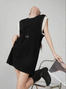 XIAODADEHUA | Black Lace Sleeveless Loose Summer Casual Dress