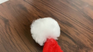 BUYYU Christmas Santa Hat Red with White Fluffy Pom-Poms for Christmas Accessories Seasonal Headwear