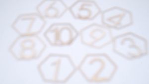 10pcs/tas Nomor Meja Makan Cafe Dekorasi Kafe Nomor 1--30