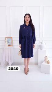 Vioren Long DRESS TUNIK Wanita Dewasa Premium Bahan BUBLE SPANDEX One Size