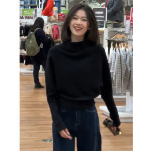 YUEZHONGWEI | Áo Sweater Cổ Lăn Kiểu Pháp Đẹp Dáng