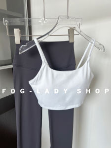 Low Impact Sports Bra Yoga Fitness Top Womens Camisole Vest Inner Wear Nylon Spandex Short Length Solid Color Versatile Style