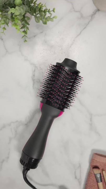 Hair Dryer Brush Blow Dryer Brush in One, Upgraded 4 in 1 Hair Dryer and Styler Volumizer with Negative Ion Anti-frizz Ceramic Titanium Barrel Hot Air Brush Hair Straightener Brush