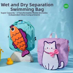 PATGEAR | Waterproof Childrens Beach Swimming Wet Dry Separation Backpack