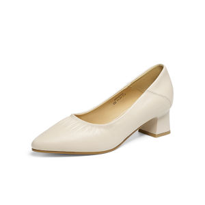 Reddragonfly | Comfortable Leather Chunky Heel Women Shoes