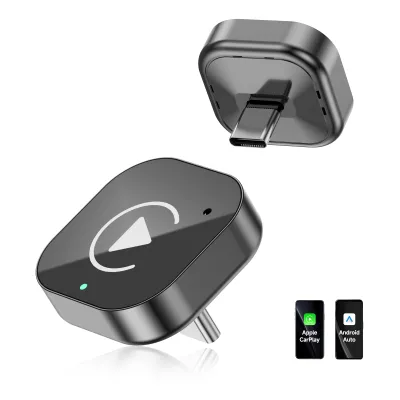 （Type-C）2 in 1 CarPlay Dongle Wireless CarPlay Adapter USB C / Android Auto USB C For Converts Wired to Wireless Plug & Play