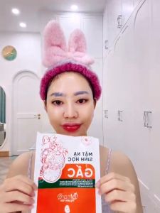 Mặt nạ Cotton Gấc Bimore cấp ẩm sáng da đều màu se khít lỗ chân lông