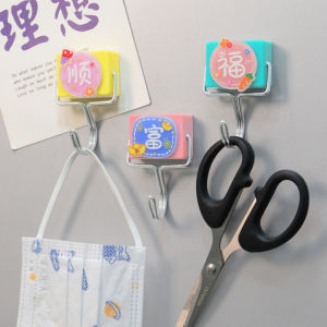 Powerful Magnetic Key Holder Creative Decorative Fridge Magnet Stick on Back of Door Hook Iron Absorption Stone Key Storage