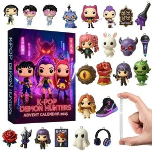 2025 Kpop Demon Hunters Advent Calendar Huntrix Rumi Mira Zoey SAJA Boys Derpy Tiger New Years Eve Decorations Christmas Gifts