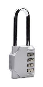 2.6 Inch Long Shackle Combination Lock 4 Digit Outdoor Waterproof Padlock for School Gym Locker Sports Locker Fence US234-105