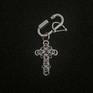 Handmade Metal Chainmail Cross Car Keychain High Quality Unique Pendant Bag Accessory Fashionable Jewelry Key Holder