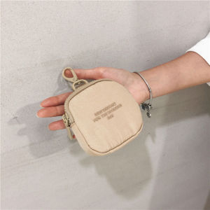 Mini Zipper Wallet Womens Key Bag Card Holder Compact Storage Pouch for Lipstick Earphone Cable Small Style Pure Color