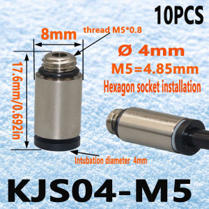 Pneumatic Quick Connector 3mm 4mm 6mm Hose Round straight External Thread M3*0.5 M5*0.8 M6*1 PT1/8" Mini-connector