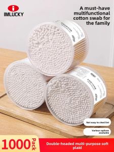 IMLUCKY | Disposable Non-fall Spiral Double-headed Cotton Swabs