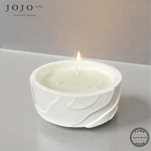 Simple Pattern Aromatherapy Candle Soap Cup Incense Container Ceramic Material Universal Use Home Decoration Accessories
