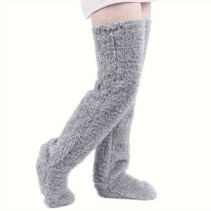 Tất Nữ Mùa Đông Dài Lông Xù Giữ Ấm Chân Trên Gối Chất Liệu Cotton Pha Polyester Dùng Ở Nhà Đi Ngủ